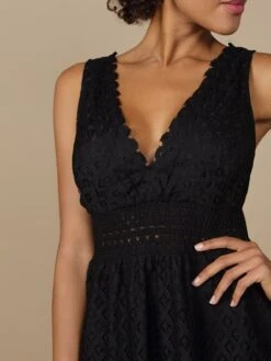 Baumwolle-Spitze Sommerkleid GITANE Schwarz Von Marjolaine -Marlies Dekkerses Verkaufe baumwolle spitze sommerkleid gitane 8git3001 schwarz marjolaine