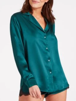 100% Seide Bluse TOI MON AMOUR Von Aubade -Marlies Dekkerses Verkaufe bluse gr n seide toi mon amour qs44 emeraude aubade 3