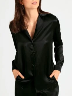 100% Seide Bluse TOI MON AMOUR Von Aubade -Marlies Dekkerses Verkaufe bluse schwarz seide toi mon amour qs44 noir aubade 3