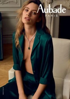 100% Seide Bluse TOI MON AMOUR Von Aubade -Marlies Dekkerses Verkaufe bluse hose gr n seide toi mon amour qs44 qs60 emeraude aubade 1