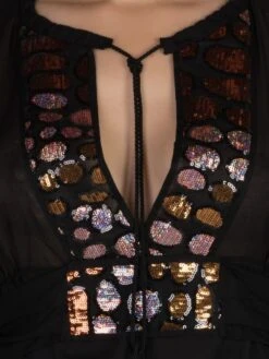 Strandkaftan FRESIA Mit Pailletten Von Cotton Club Mare -Marlies Dekkerses Verkaufe kaftan schwarz fresia cotton club 6