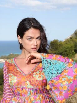 Seidenbatist Strandkleid NARCISO LILLA Von Laetitia Beachwear -Marlies Dekkerses Verkaufe kleid lila n141 lila laettia 12