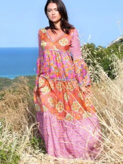 Seidenbatist Strandkleid NARCISO LILLA Von Laetitia Beachwear -Marlies Dekkerses Verkaufe kleid lila n141 lila laettia 9