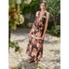Sommerkleid Lang FLOR No. 2 Apricot Schwarz Von Fiori Di Chiara -Marlies Dekkerses Verkaufe kleid schwarz fc248 fiori di chiara